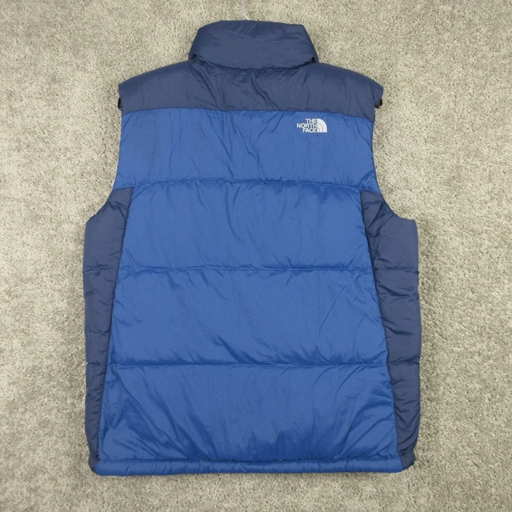 The North Face Vest Mens Large Blue 550 Down Puffer Jacket Coat Outdoor Hiking